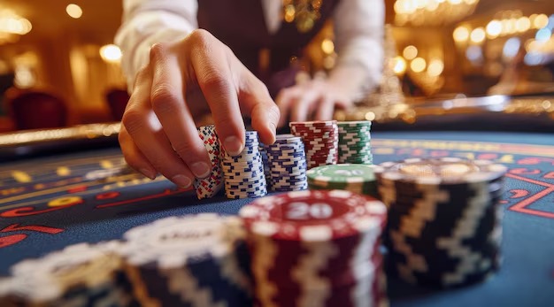Lucky Neko live dealer table at fajar pakong studio